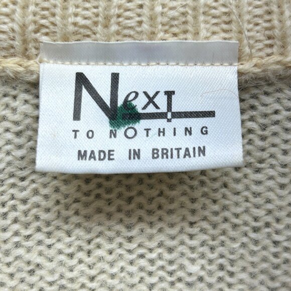 Vintage Sweater Mens XL Shetland Wool V Neck Made England 90s Layering Granola - Picture 4 of 16